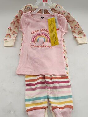 Hudson Baby Infant Cotton Pajama Set 4pk Sunshine/Rainbows 12-18mo.   P#709-710